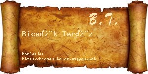 Bicsák Teréz névjegykártya