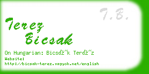 terez bicsak business card